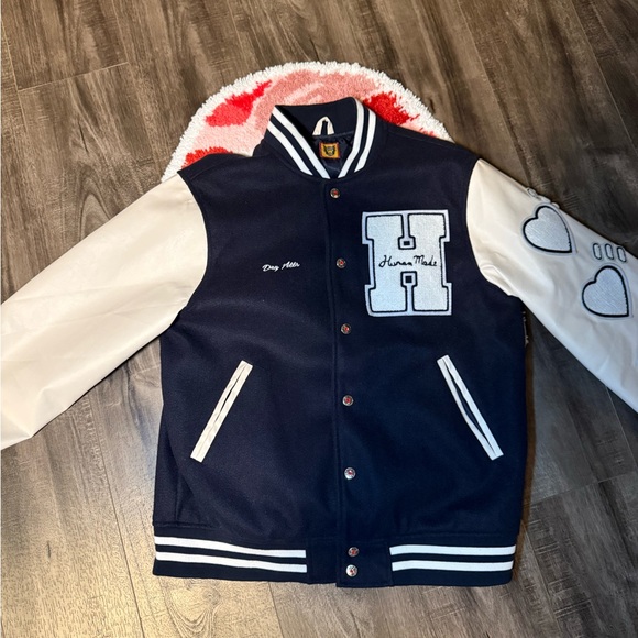 Human Made Navy Blue Varsity Jacket - Picture 5 of 5